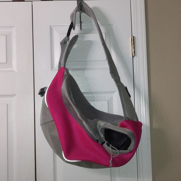 Pawaboo Pet Dog Sling Carrier, Hand Free Drawstring Dog Papoose Sz Medium - Picture 1 of 15